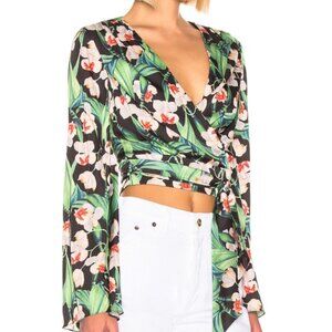 PatBo Kimono Sleeve Wrap Blouse Colorful